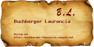 Buchberger Laurencia névjegykártya